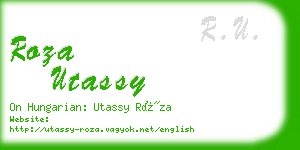 roza utassy business card